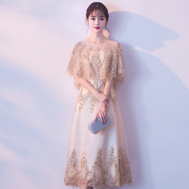 売れ ウェディングドレス ウエディングドレス カラードレス ロングドレス パーティードレス 発表会 演奏会 ステージドレス コンクール コンサート イブニングドレス フォマール ゴールド ベージュ 結