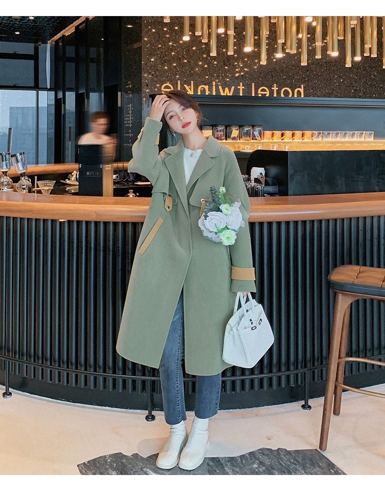 レトロ風 アウター コート ジャケット シャンパー 上着 羽織 トレンチコート ロング ロング丈 袖あり 長袖 襟付き ポケット 前開き ボタン かわいい 大人可愛い シンプル カジュアル 大人