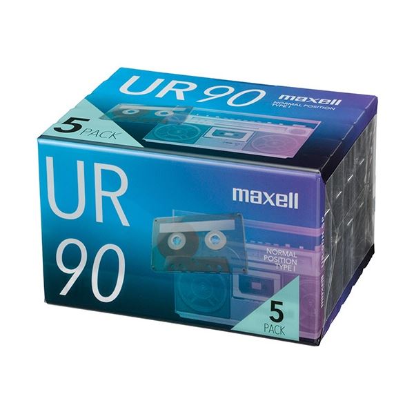 （まとめ）音楽用カセットテープ「UR」 90分 UR-90N5P 1パック（5巻） [x5セット]