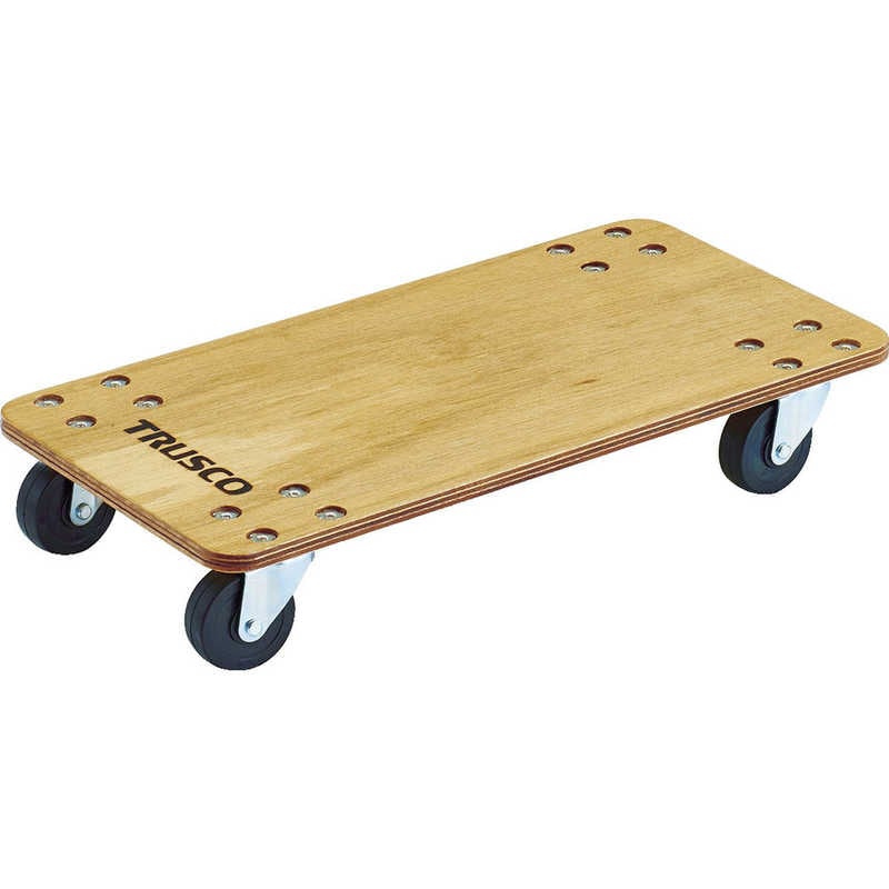 トラスコ中山　合板平台車プティカルゴ 600X300 ゴム車　PC3060G