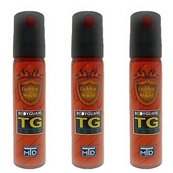 催涙スプレー TG-2510 3本セット 飛距離:約2m 防犯スプレー 護身 用品 セキュリティ 小型 防犯 OCガス マスタード 台湾警察 女性 子供