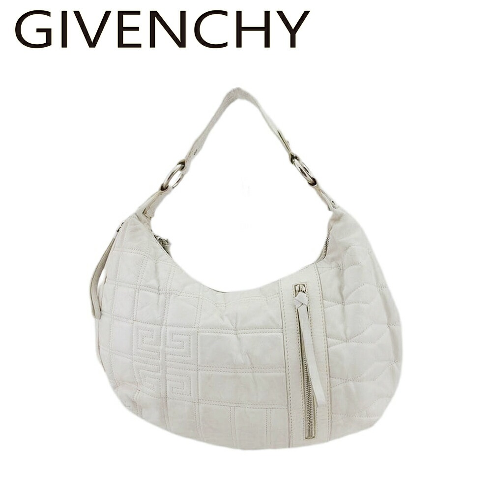 ショルダーバッグ ワンショルダー バッグ 4Gロゴ レディース キルティング ホワイト 白 シルバー 中古