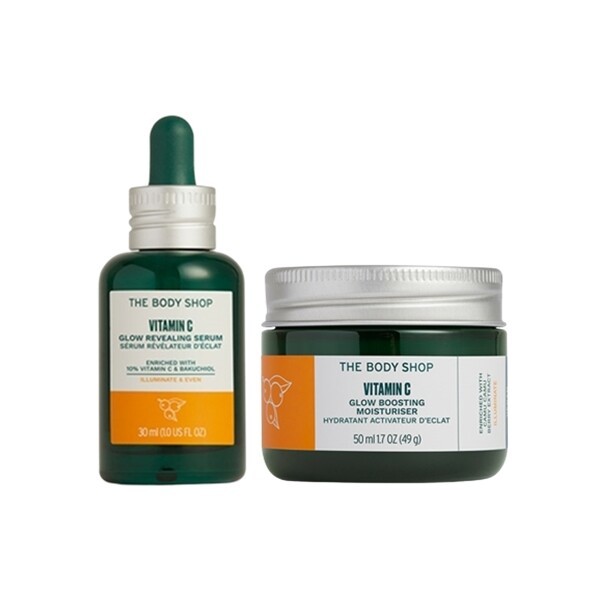 【The body shop】 ザ·ボディショップ ビタミンC 基礎セット(セラム30ML+クリーム50ML) 贈呈品なくなり次第贈呈終了