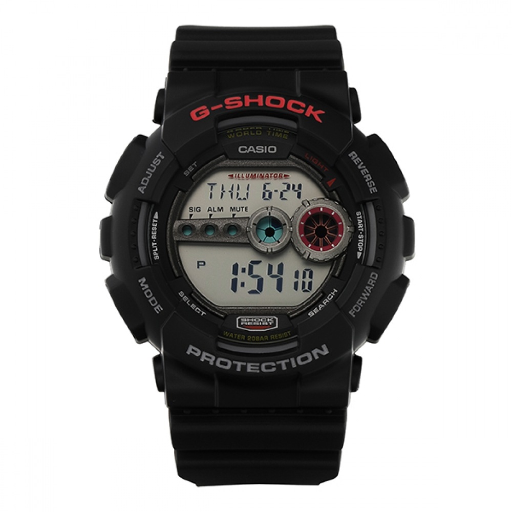 G-SHOCK GD-100-1ADR (GD-100-1A) ビッグフェイスデジタルスポーツソルジャーメンズウレタン腕時計