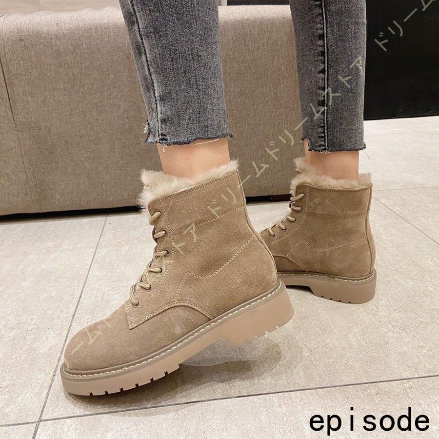 スノーシューズ スノーブーツ レディース 雪靴 防寒 ウィンターブーツ レースアップ 編み上げ スノーシューズ 冬靴 裏起毛 暖かい 防水 防滑 ワーク