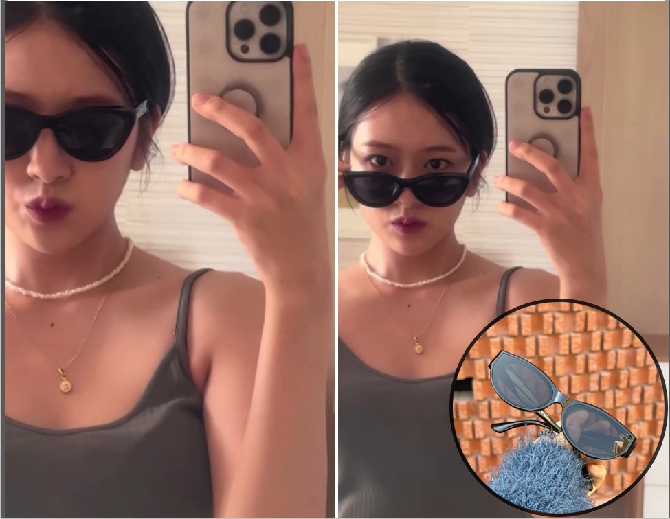 国内配送★ルージュ レトロ可愛 べっ甲 キャッツアイ サングラス SQUARE CAT'S EYE SUNGLASS（スクエアキャッツアイサングラス