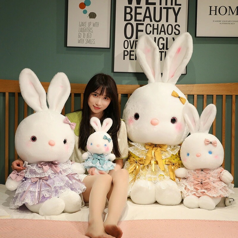 【90cm】 ぬいぐるみ 全4色 ウサギ インテリア 子供 おもちゃ 動物 可愛い 彼女に ふわふわで癒される rabbit プレゼント 兔 リボン 抱き枕 クッション 柔らか 心地いい ギフト c動物ぬいぐるみ