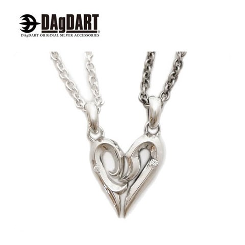 ダグダート DAgDART [Prece] あわせるとハート！誕生石OK！ペアペンダント ペアネック