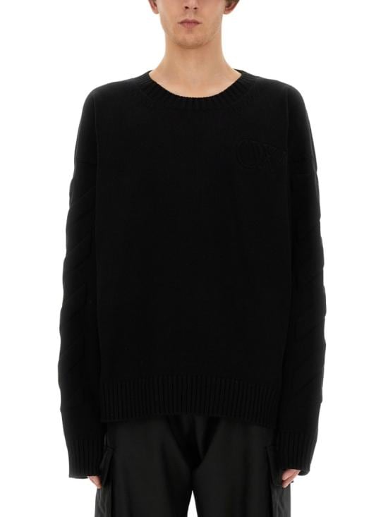OFF WHITE Men Sweatshirts OMHE151 C99KNI0011010 Black
