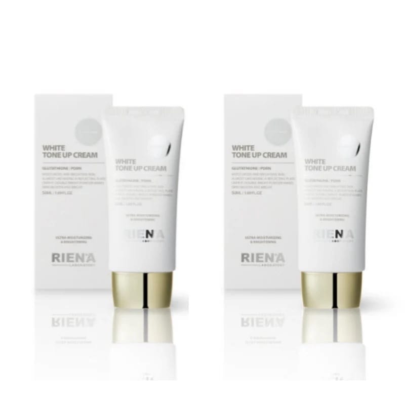 【大人気】（2本入1+1）塗って寝る グルタチオンナイトトーンアップクリーム50ml*2/ RienA Sun Block & Tone Up Cream