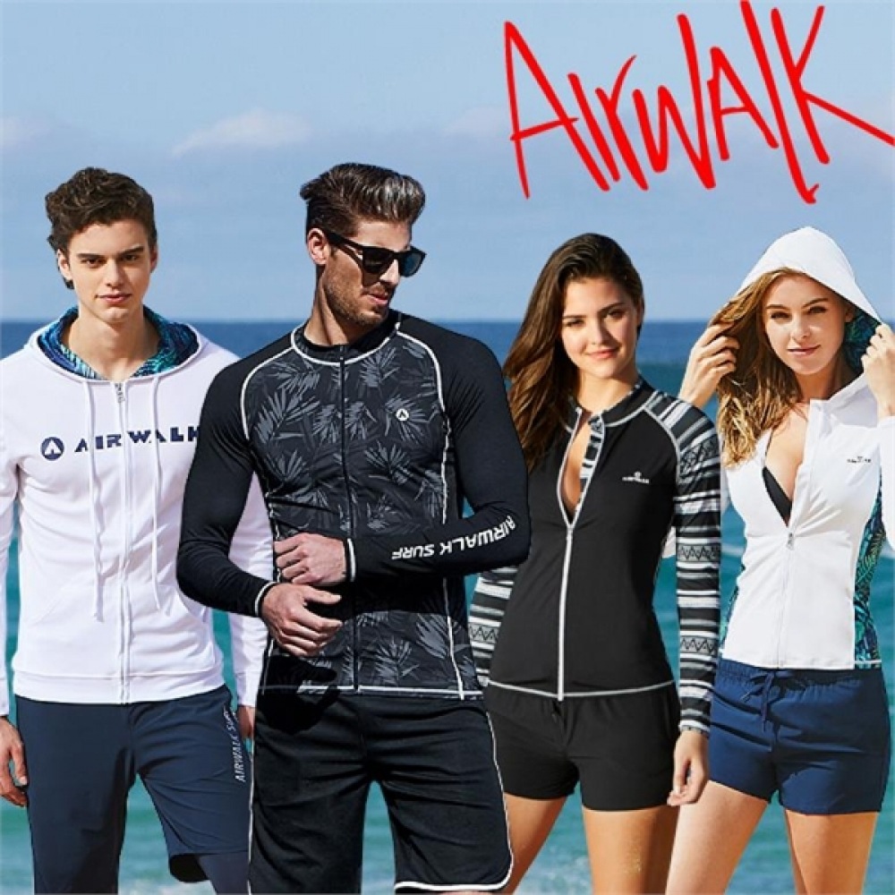 (Airwork) Airwork サーフラッシュガードジップアップコレクション/ラッシュガード/水着/ビーチウェア