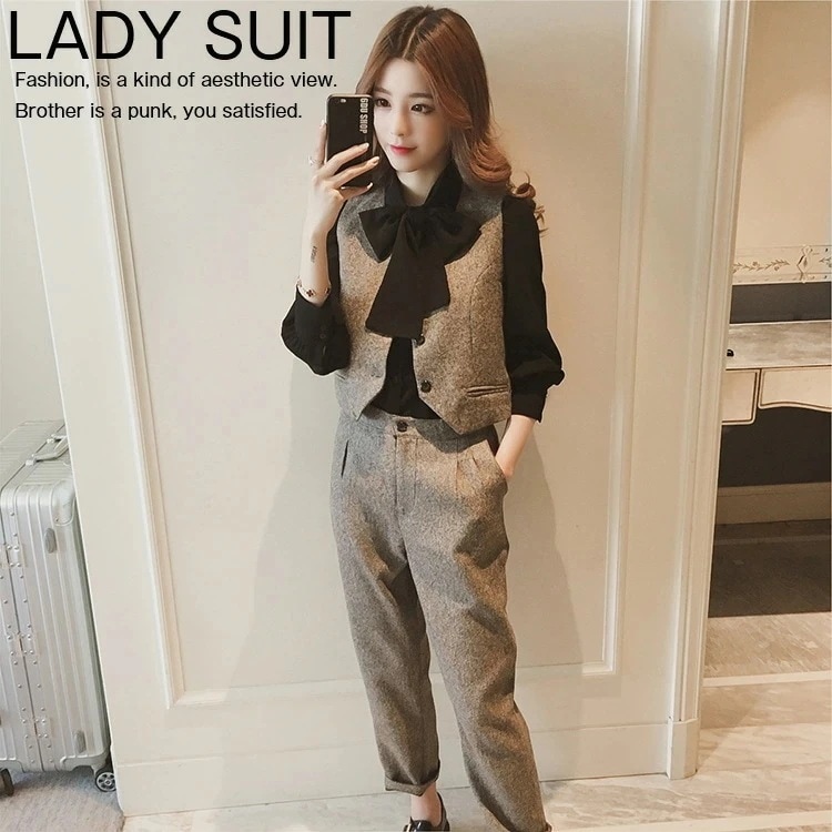 3点セット パンツ スーツ レディース おしゃれ 入学式 入園式 ママスーツ パンツ かっこいい 卒園式 卒業式 結婚式 フォーマル スーツ レディーススーツ 大きいサイズ 韓国 セットアップ レディ 5,726円