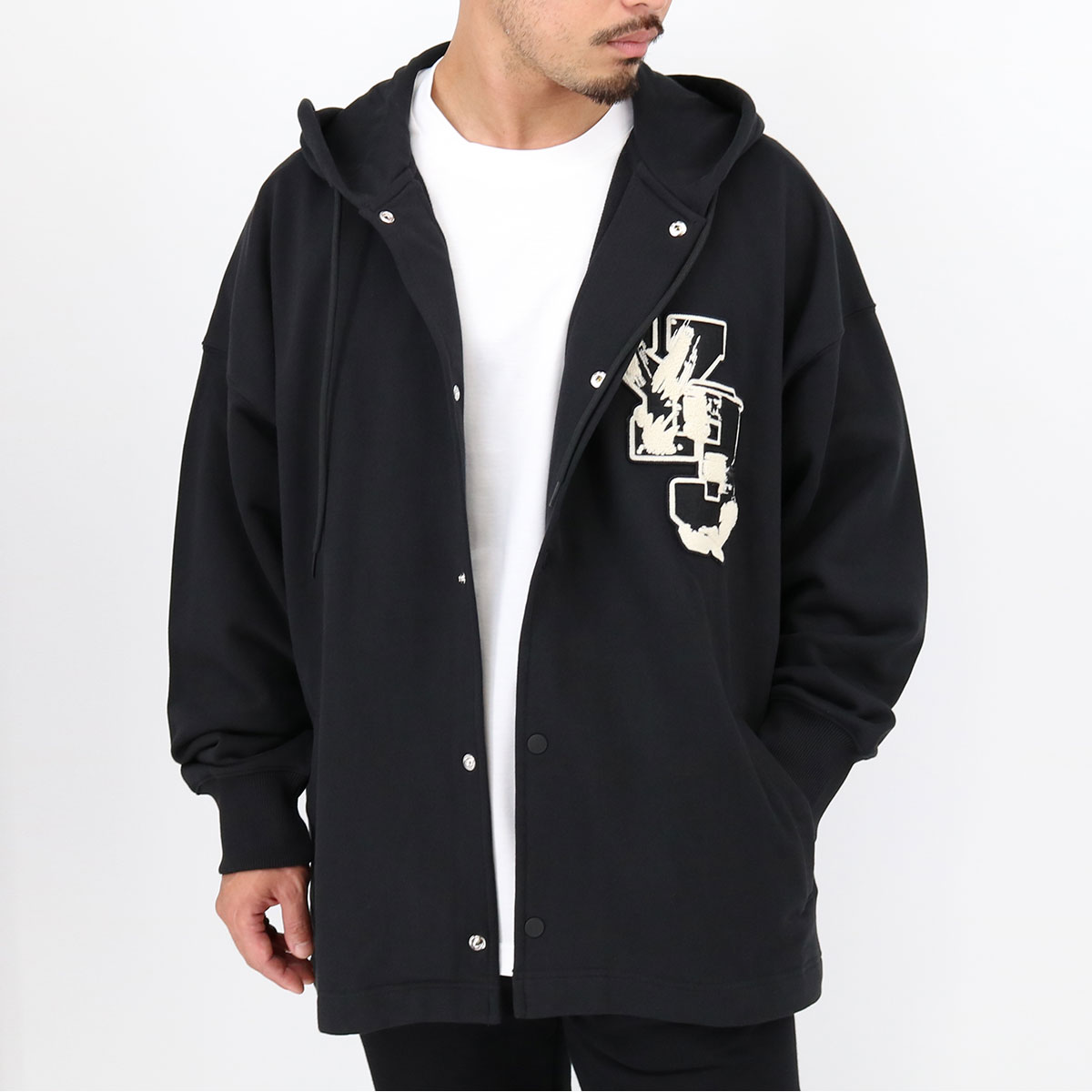 IQ2135 ＧＦＸHOODIE 長袖 パーカー フーディ ブルゾン フード ロゴ メンズ