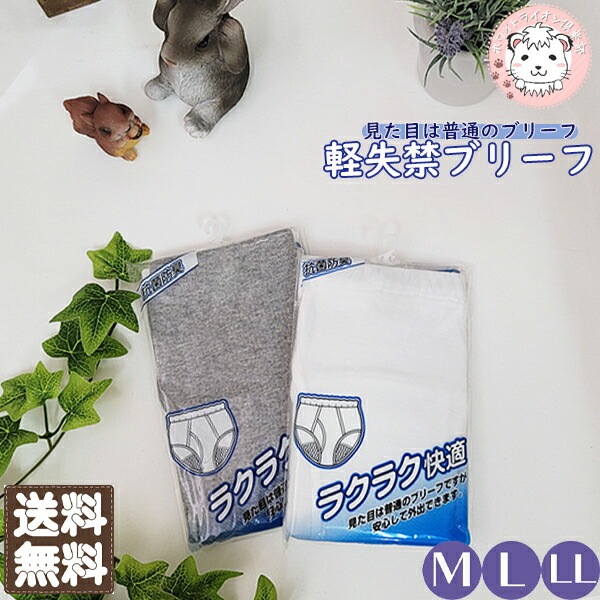 失禁パンツ ラクラク快適 男性用 軽失禁 ブリーフ 6枚セット M/L/LL