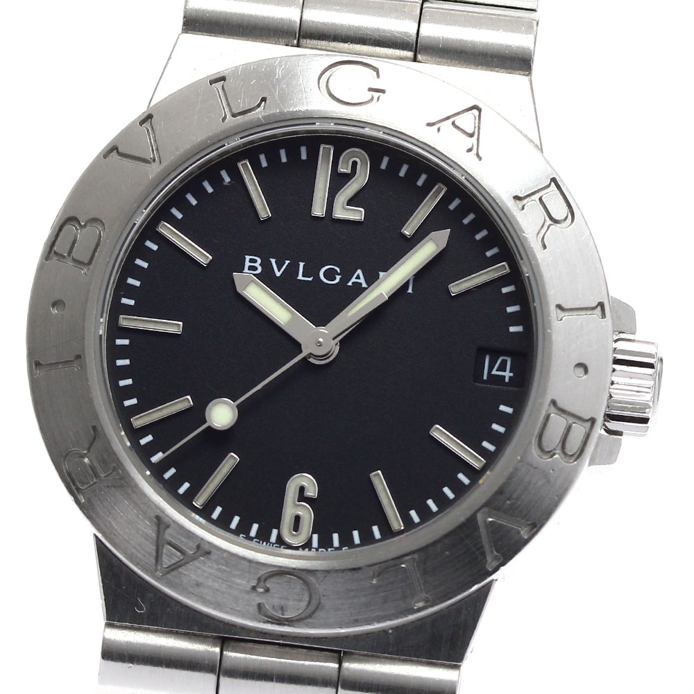 ブルガリ BVLGARI LCV29S ディアゴノ デイト クォーツ レディース _900519【中古】