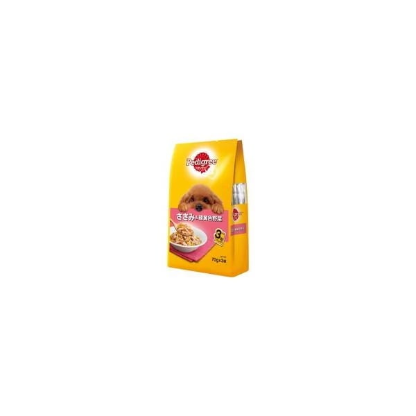 【1ケース】【お取り寄せ対象品】ペディグリー 成犬用 ささみ&緑黄色野菜 70g×3袋[マースジャパンリミテッド ペディグリー] *48個