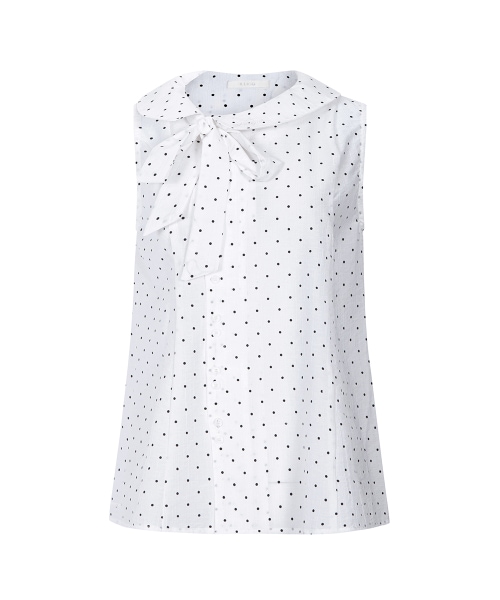 【ILLIGO】 Rope Flare Blouse White Dot 正規品