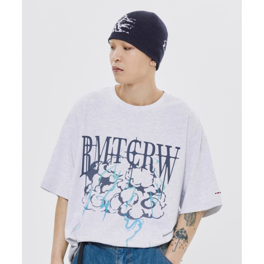 【ROMANTIC CROWN】24SS★ボリューム ゴサンダークラウドTシャツ ROMANTIC CROWN】24SS☆ボリューム ゴサンダークラウドTシャツ