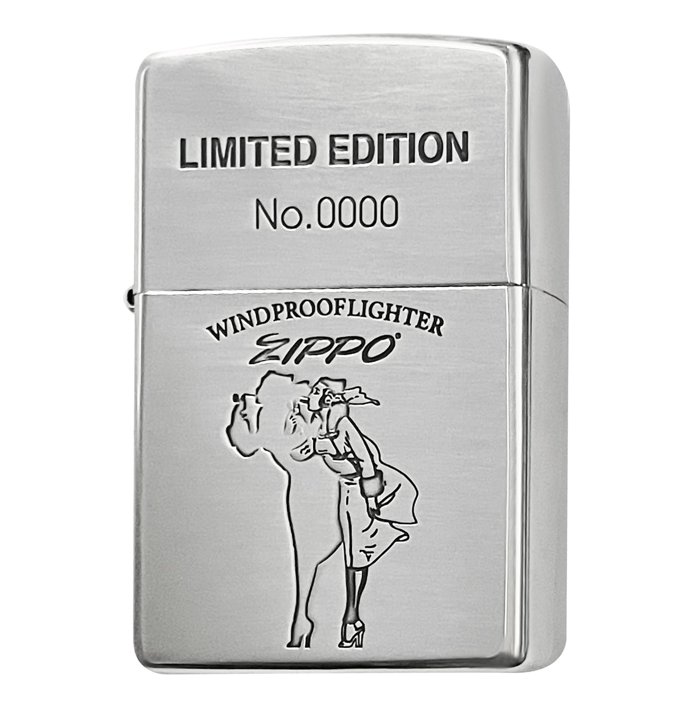 ZIPPO(ジッポー）プラチナ ウインディー シリアルナンバー 限定 (銀燻し)