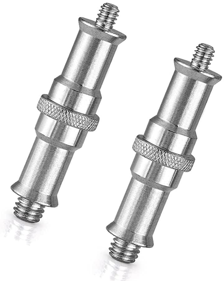 1/4 3/8in ネジアダプター 5個セット ライトスタンド ダボ ストロボ カメラスタンド シルバー