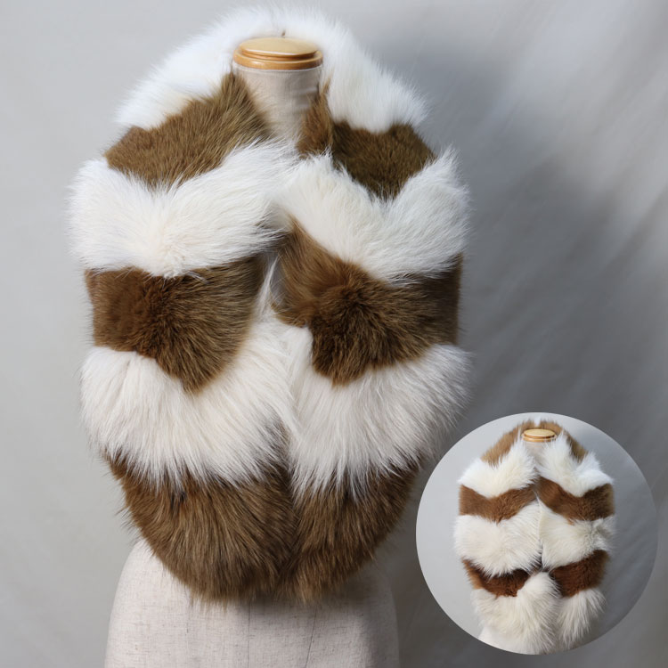 フォックス ファー ストール キャメル ホワイト マフラー 送料無料 レディース ギフト プレゼント