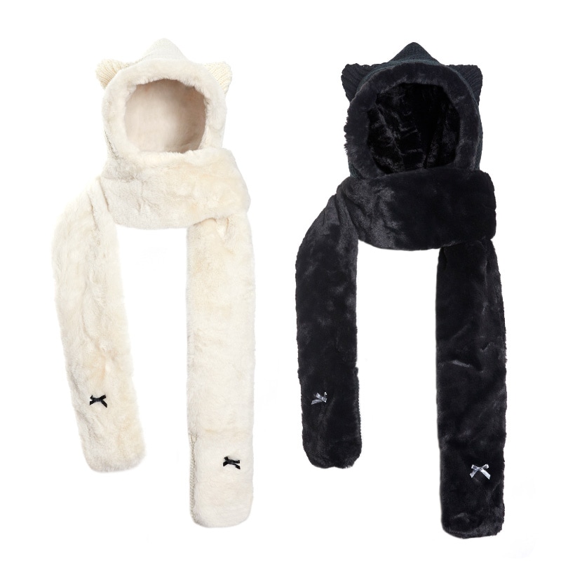 [IVE ガウル 着用] Reversible Eco Fur Baraclava 韓国 アイドル ニット帽 猫 耳 かわいい レディース おしゃれ 6,460円