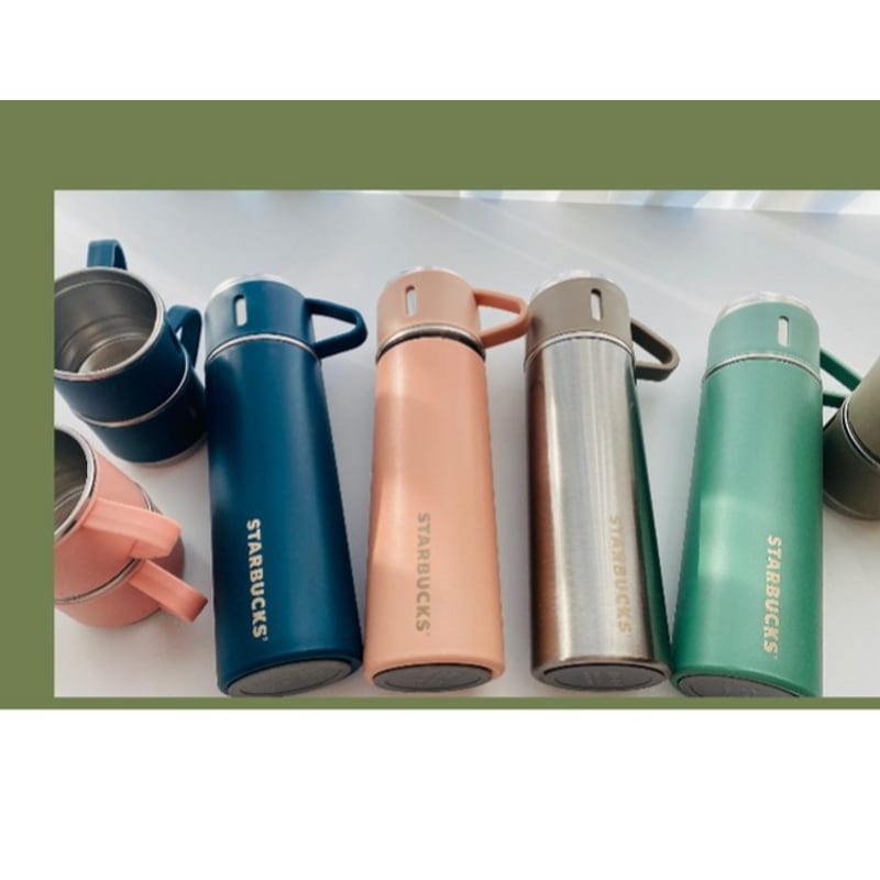 スバックタンブラー保温瓶1個+栓カップ3個タンブラー