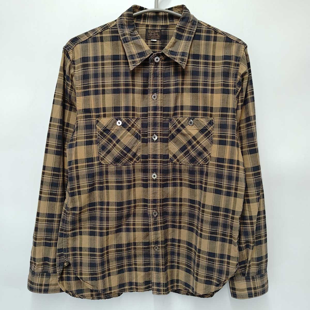 【中古】 LVシャツ シリーズ スルーチェックシャツ 長袖 14038 MUSTARD TARTAN LV-22 ワークシャツ
