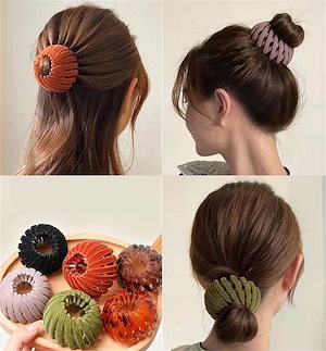 結髪器 お団子頭 ヘアクリップ ヘアアクセサリーHF02春のヘアアクセサリー