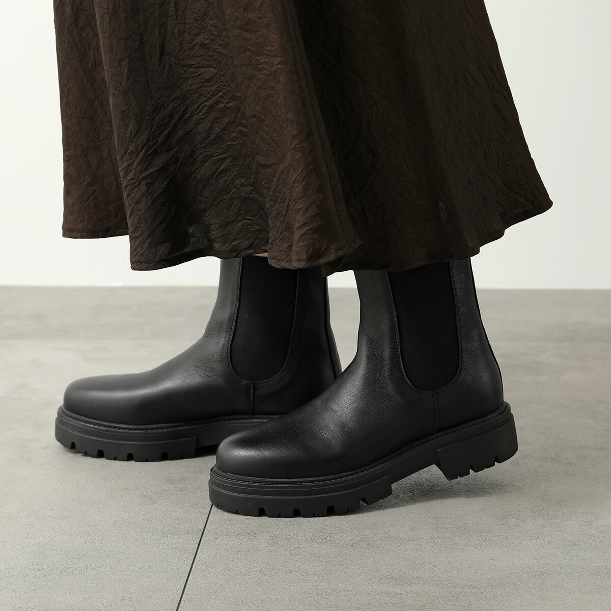 REMME レメ ショートブーツ ZH-1104 レディース レザー サイドゴアブーツ シューズ 靴 NEGRO