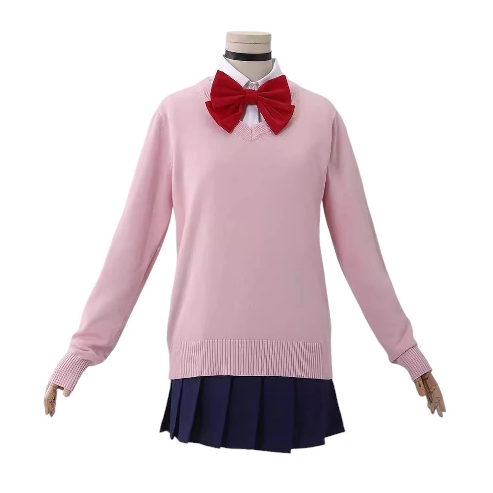Monenjoy ダンダダン　綾瀬 桃　ワンピース　ユニフォーム　コスプレ衣装　ハロウィン　JK服　トセーター+JKワンピース