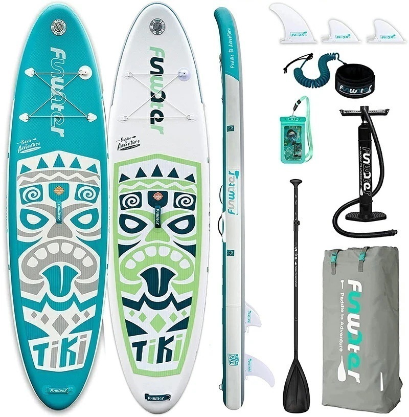 【迅速出荷】 ボード スタンドアップパドルボード サップ インフレータブル パドルボード サップヨガ サップフィッシング 安定性 滑り止め 初心者 SUPセット 320cm×83cm×15cm Dリン