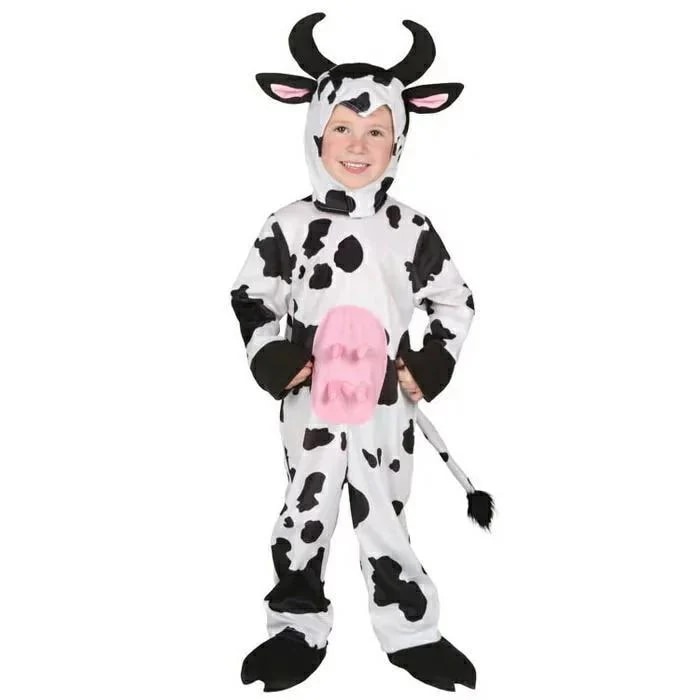 [3日出荷 最安値]ハロウィン 衣装 子供用 ホルスタイン 乳牛 動物 アニマル 全身 ハロウィン キッズ コスプレ ハロウィン コスチューム 赤ちゃん ハロウィーン　衣装　ハロウィン