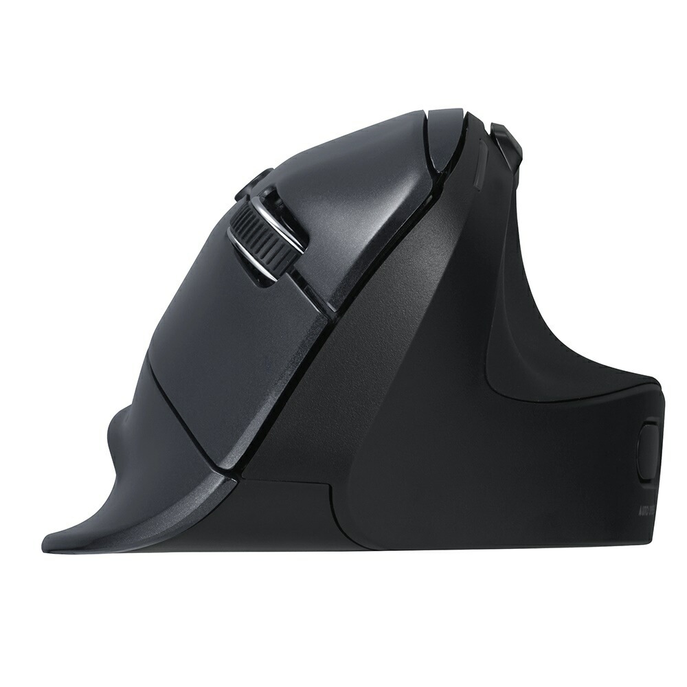 高速スクロール 無線エルゴノミクス5ボタン BlueLEDマウス ブラック MUS-RKF176BK