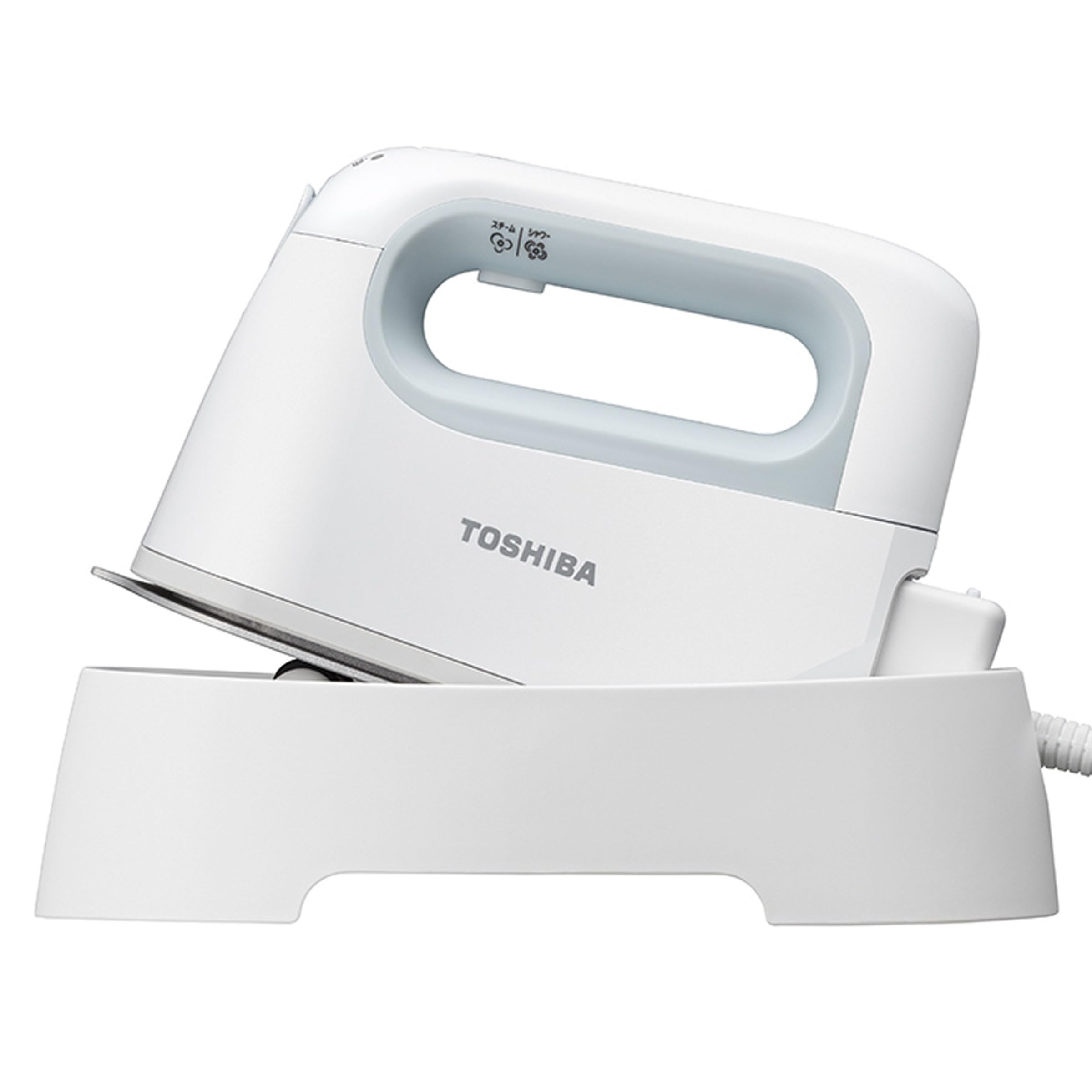 TOSHIBA(東芝) アイロン スチームアイロン コードレス 衣類スチーマー かけたまま 小型 約 0.69kg 最大約 14g/ 分 温度調節 3 段階 2Way TAS-X6-L