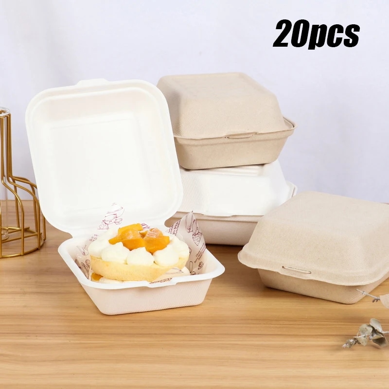 使い捨ての環境に優しい食品保存ケース,ケーキ,パッケージボックス,ミール収納,食品の準備,フルーツサラダハンバーガー