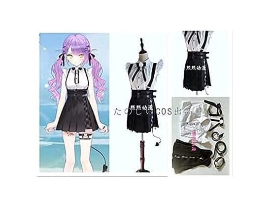 バーチャルYouTuber Vtuber 常闇トワ コスプレ衣装/(ウィッグ 靴別売り)/