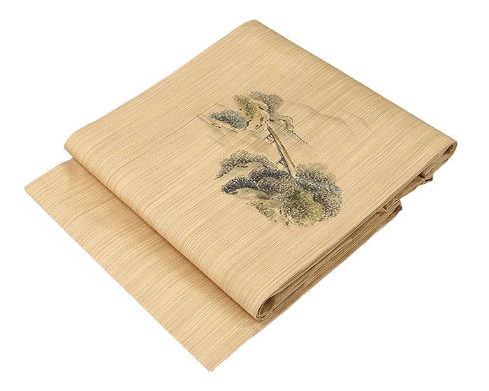 名古屋帯 正絹 風景模様 リサイクル 中古 カジュアル 着物 h0955
