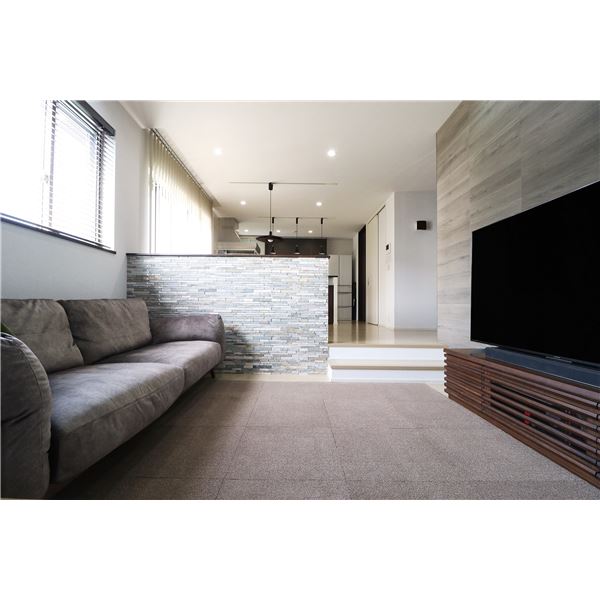 ラグタス スクエア タイルラグ BR ブラウン [約50x50cm／10枚セット]