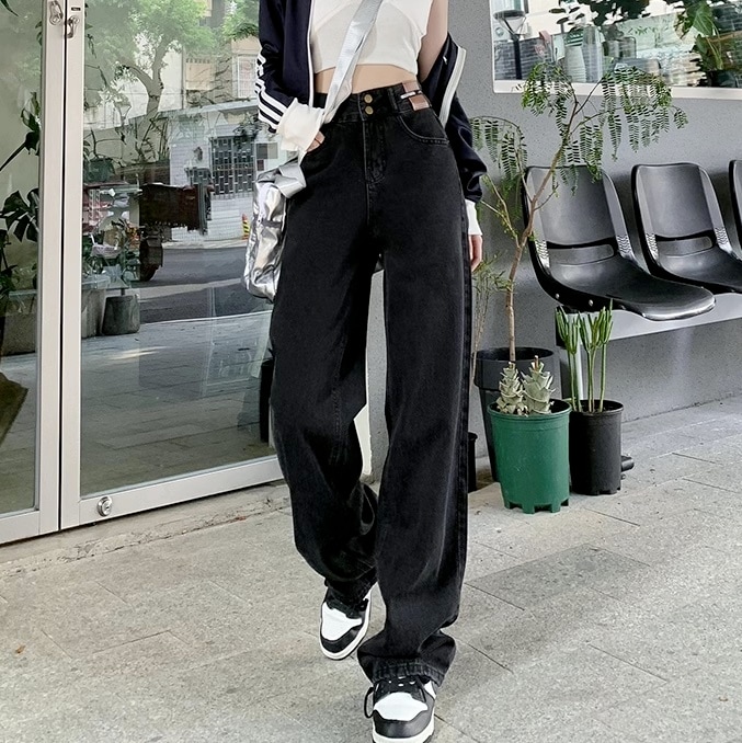 ボトムス ワイドパンツ ストレートパンツ デニムパンツ ロング ロング丈 ワイド ハイウエスト デニム ブルーデニム カラーデニム シンプル カジュアル 上品 おしゃれ お洒落 大人女子 こなれ感