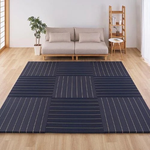 【メーカー直送品】萩原 【9枚組】置き畳 凛 約82×82×2.5cm ブラック