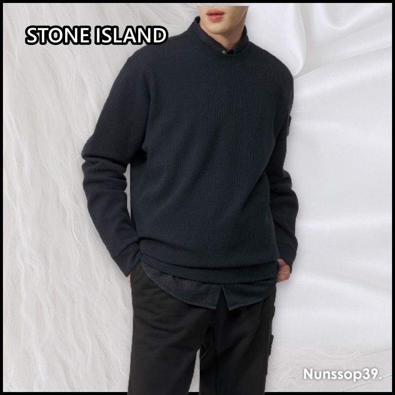 STONE ISLAND ナイロン コットン スウェット シャツ