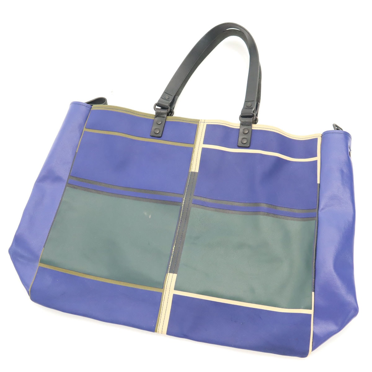 PLEATS PLEASE プリーツプリーズ 日本製 PVC トートバッグ 青紫 メンズ 古着