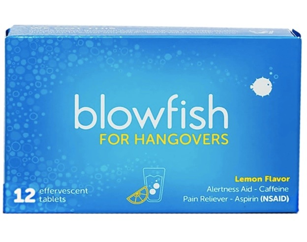 【Blowfish for Hangovers FDA 認定の二日酔い緩和剤】12タブレット入 二日酔いの症状をすばやく緩和するために科学的に配合