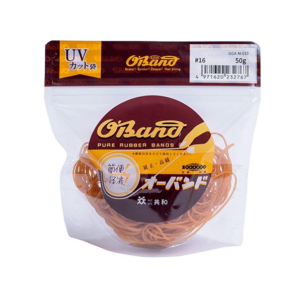 （まとめ） 共和 オーバンド#16 内径38mm 50g入 透明袋 GGA-N-010 1袋 [x10セット]