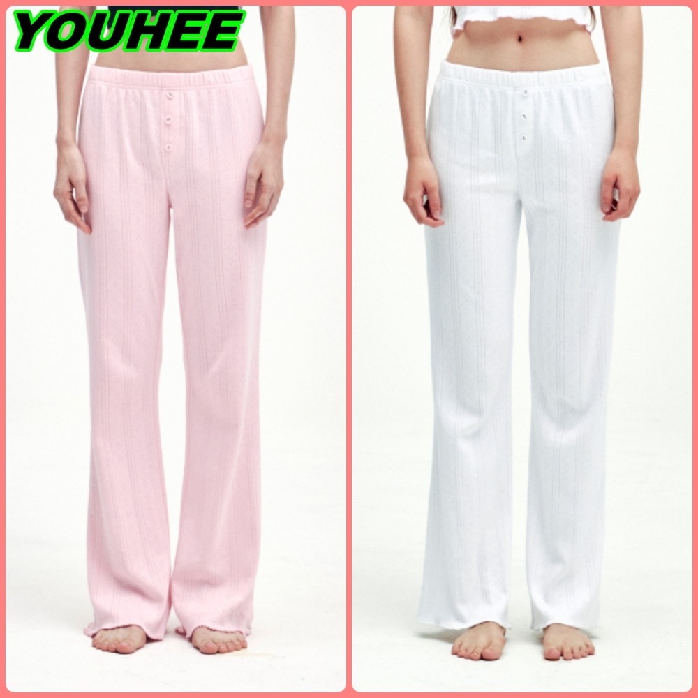 YOUHEE【YOUHEE】EYELET BOOTSCUT PANTS