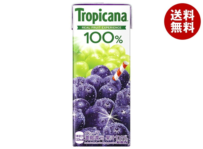 キリン トロピカーナ 100% グレープ 250ml紙パック＊24本入＊(2ケース)