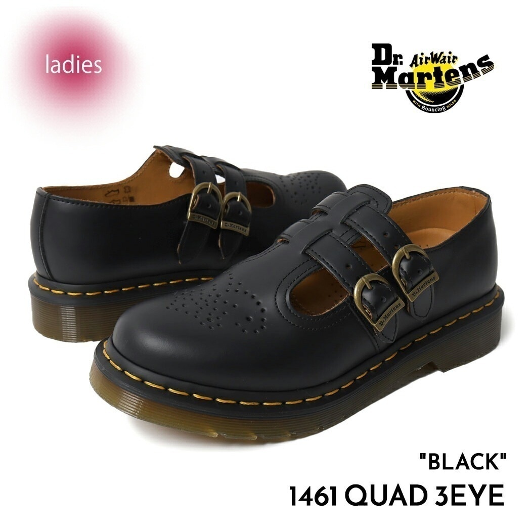 Dr.Martens ドクターマーチン メリージェーン レザー シューズ ブーツ 8065 MARY JANE SMOOTH BLACK ( 厚底 黒 ブラック 12916001 )