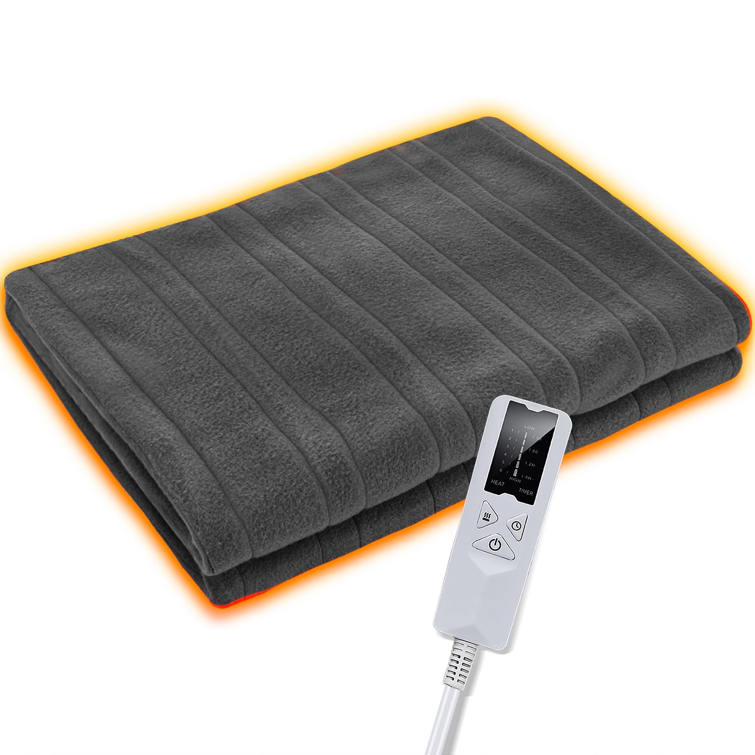 電気毛布 掛け敷き兼用【140x80cmシングル&6段階温度調節&10H切タイマー】電気ブランケット 速暖 省エネ 軽くて柔かい生地 電気毛布 敷き 過熱保護 切り忘れ防止機能 PSE認証済 電熱ひざ