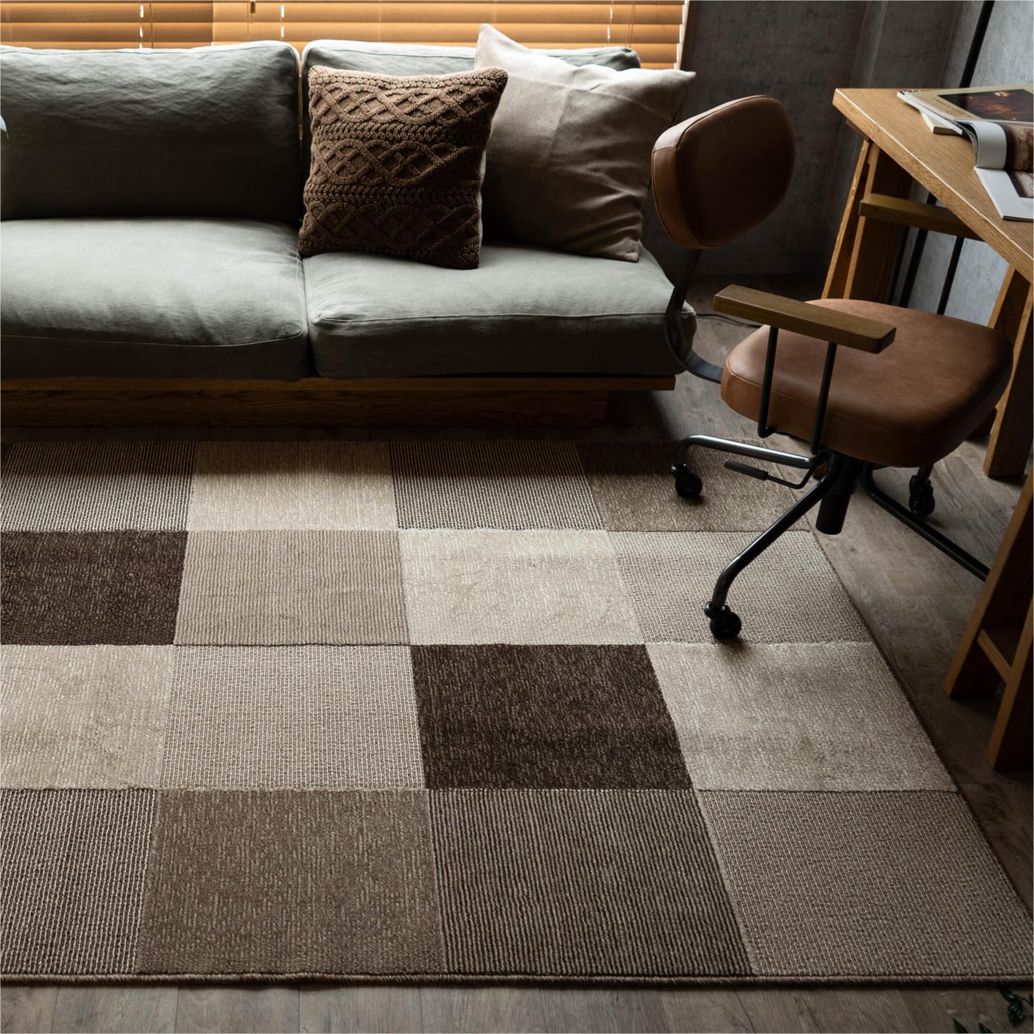 サヤンサヤン 抗ウイルス加工 制菌加工 北欧 ラグ テネル 130×190 1.5畳 ベージュ 国産